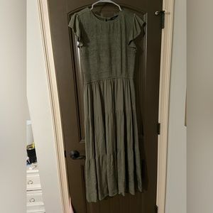 Zesica green maxi dress